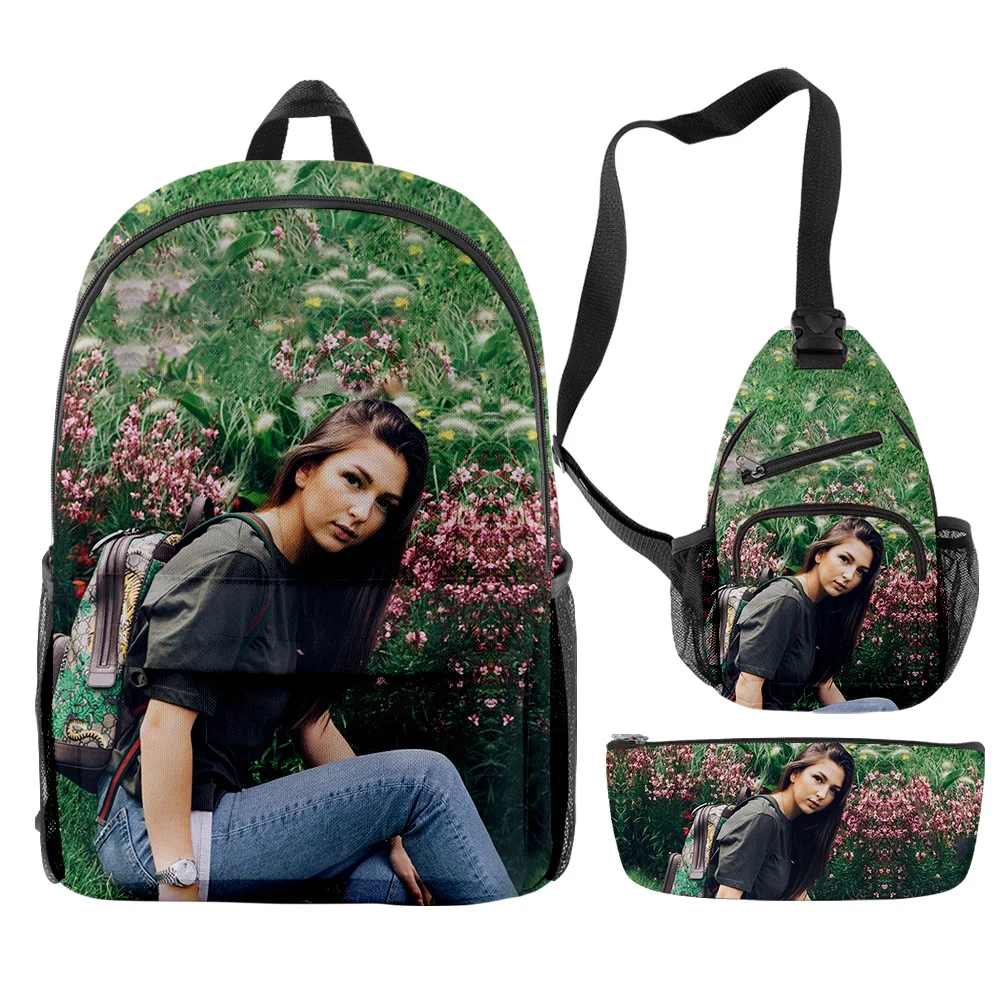 

Popular Cartoon Eva Queen 3pcs/Set Backpack 3D Print School Student Bookbag Anime Laptop Daypack Chest Bag Pencil Case