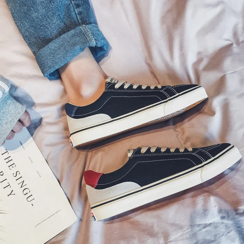 

2022 New Spring and Autumn Fashion Men's Canvas Shoes Casual Shoes Sneakers Low-top Male Students Canvas Shoes Casual Shoes Size