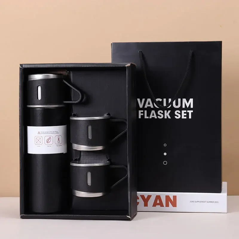 

500 мл термос из нержавеющей стали 304, изолированная бутылка, подарочный набор, кофейная кружка, изолированная бутылка для воды в деловом стиле для чая, кофе