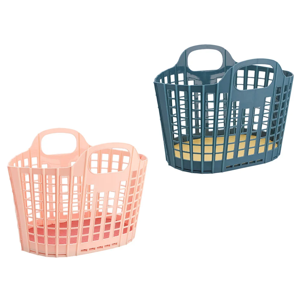 

2pcs Baskets Plastic Storage Organizer Basket Portable Shower Tote Portable Small Organizer Tote
