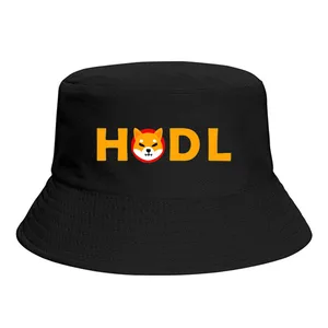 SHIB Shiba Inu Crypto Cryptocurrency Coin Leisure  Bucket Hat Polyester Men Teenagers Fisherman Hat Customized Cute Panama Hat