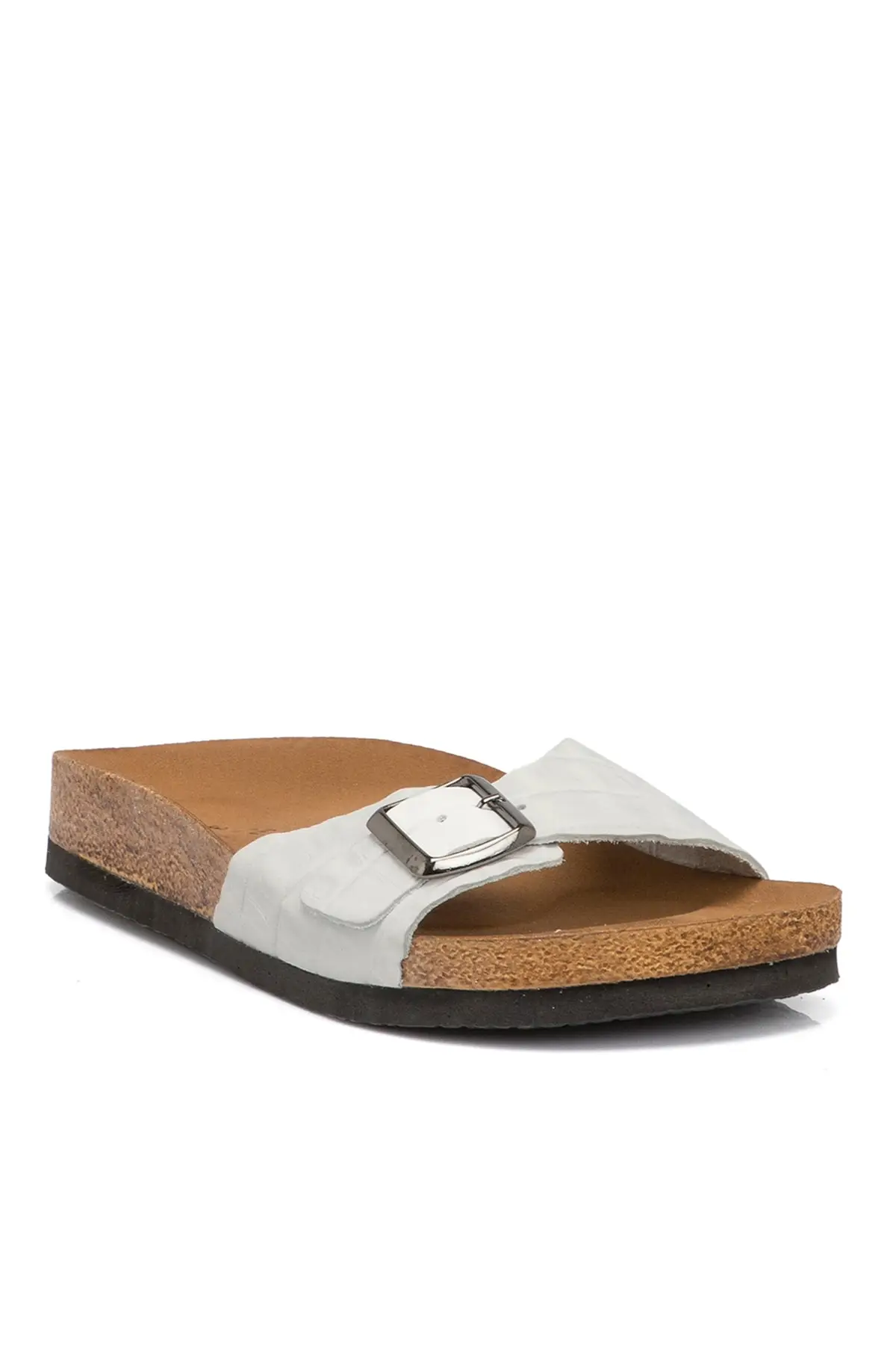 

White leather women slippers 65515 o71