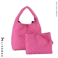 high quality hand woven bag womens tote bag new versatile large capacity handbags luxury ladies shoulder bag