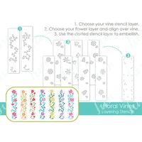 new spring floral vines layering stencils handmade diy scrapbooking paper greeting card embossing coloring decoration knife mold