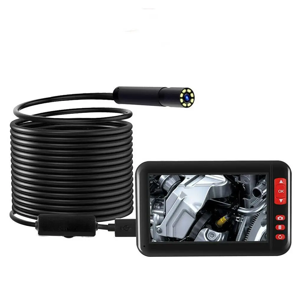 

4.3" 1080P Camera Inspection Borescope Endoscope Pipe Tube Scope Car Repair Tool (10M)