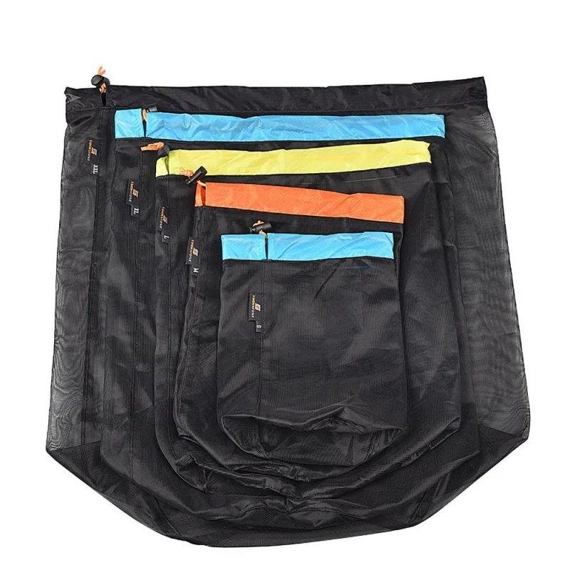 

Outdoor Camping Hiking Swimming Bag Ultralight Mesh Drawstring Storage Bag