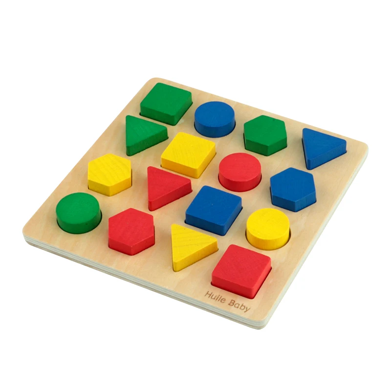 Деревянные геометрические формы штабелируемые кольца и дроби пазлы-форма