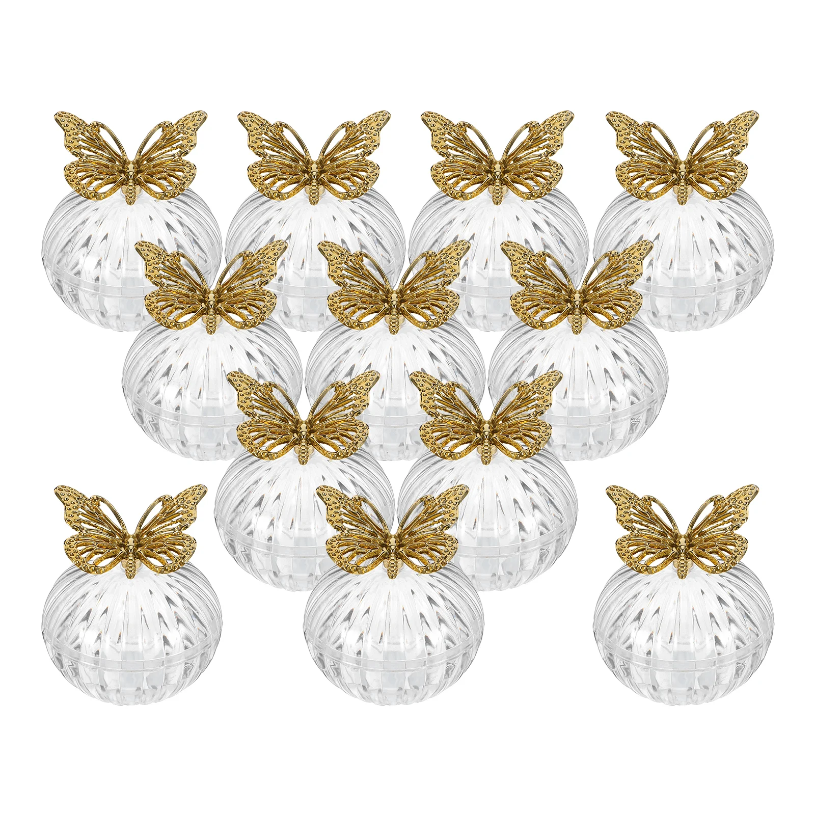 

Свадебные коробки прозрачные пластиковые золотые