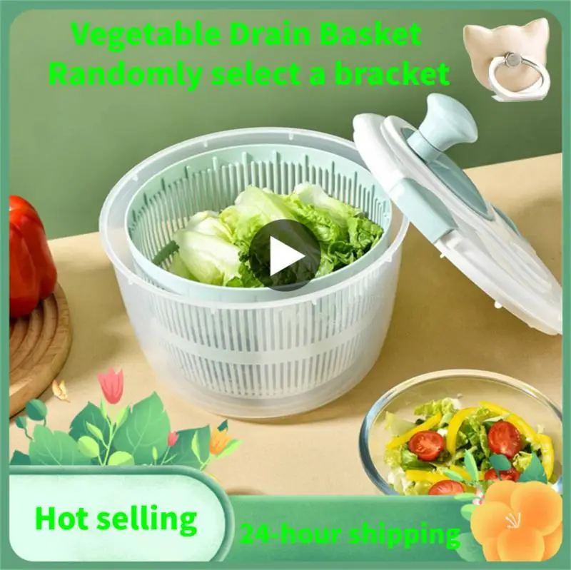 

Vegetables Salad Spinner Lettuce Leaf Vegetable Dehydrator Greens Washer Dryer Drainer Crisper Strainer For Washing Drying Leafy