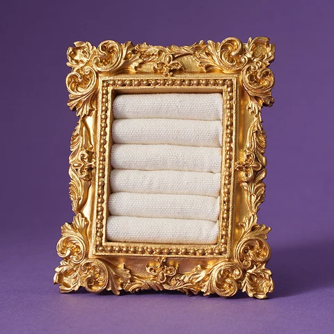 Подставка для ювелирных изделий, винтажная смоляная фоторамка, поднос для колец, ювелирный магазин, стенд для хранения, дисплей для фотографий, реквизит