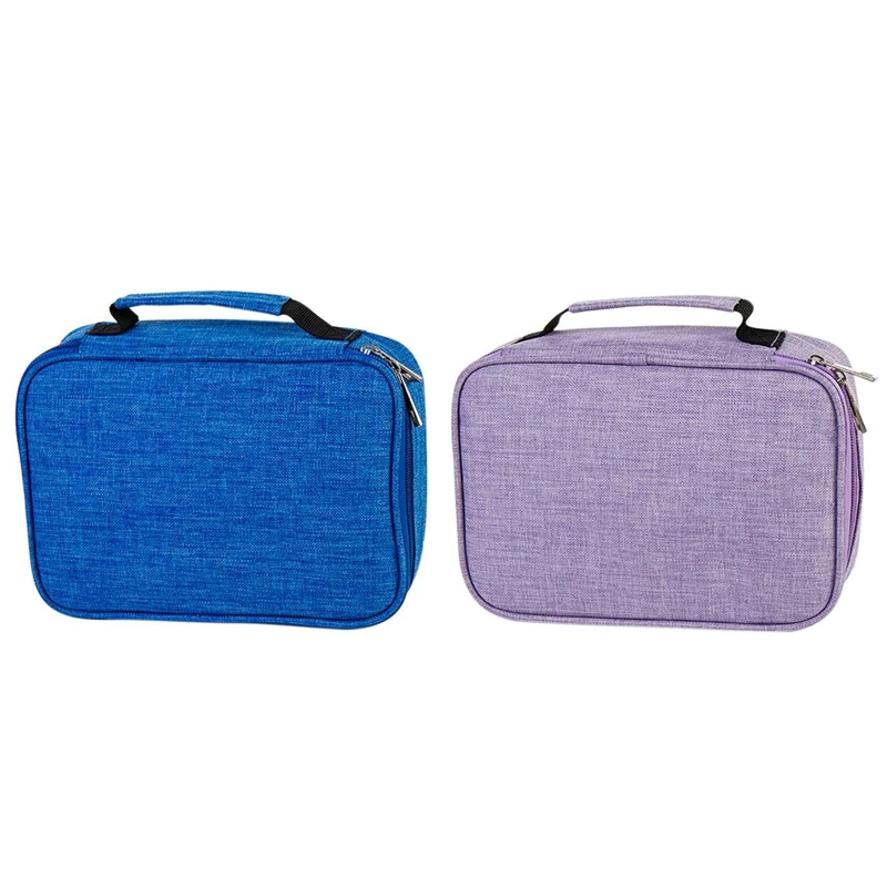 

2Pcs School Pencil Cases For Girls Boy Pencilcase 72 Holes Pen Box Penalty Multifunction Storage Bag Case Pouch Stationery Kit -