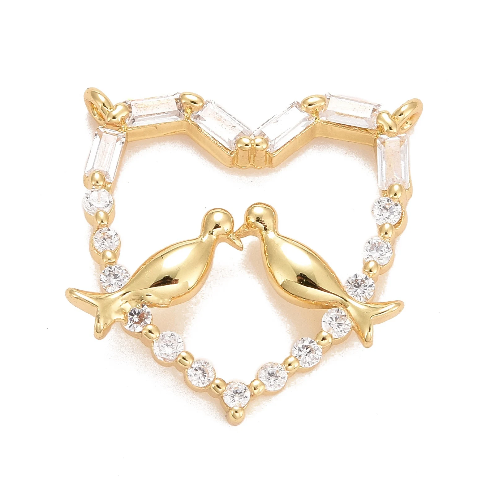 

10Pcs Cubic Zirconia CZ Pendants Love Heart Fashion Charms Connector for Jewelry Making DIY Earrings Necklaces Bracelets