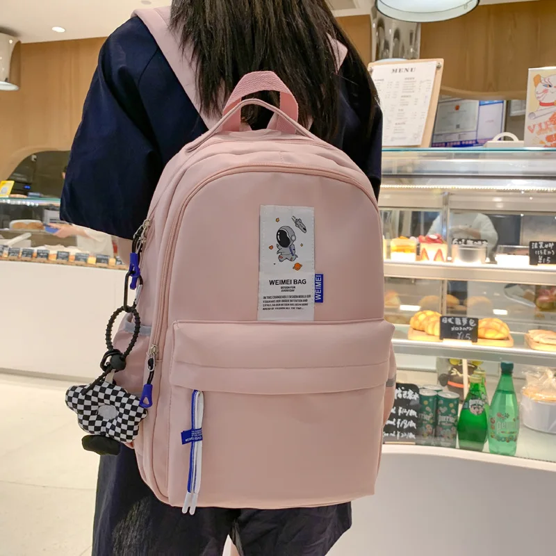 

2022 summer new Korean version ins style student solid color schoolbag fashion casual men and women backpack