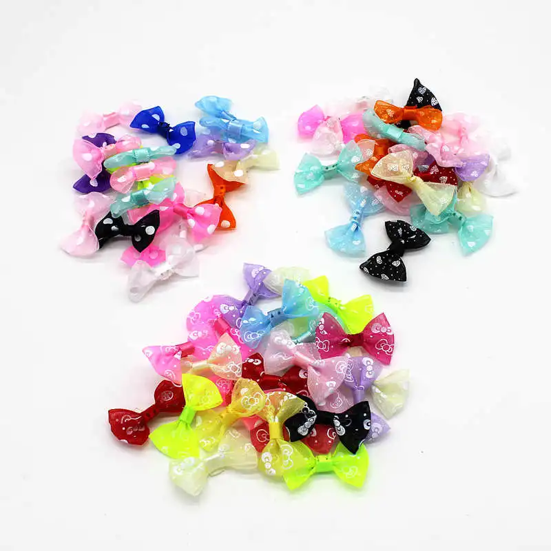 

50pcs Mixed Baby Satin Ribbon Organza Dot Bowknot Applique DIY Craft Wedding Bow Tie Scrapbooking Decoration for Craft Supplies