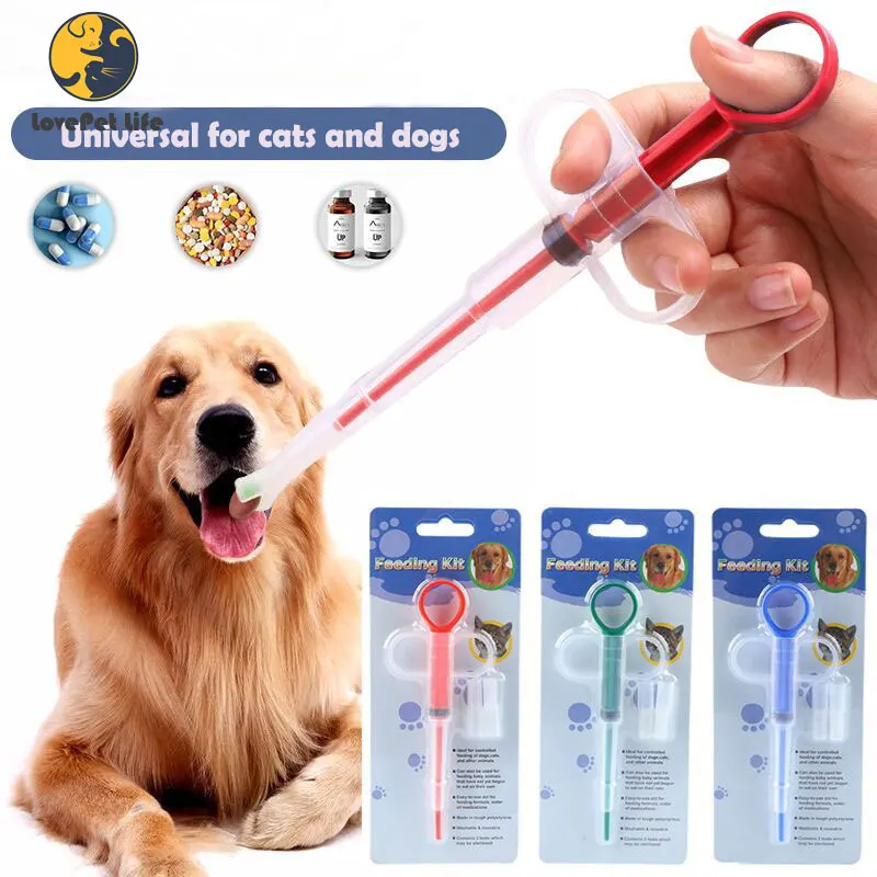 

1PCS Pet Medicine Syringe Tablet Pill Gun Piller Push Dispenser Medicine Water Milk Syringe Dog Cat Puppy Feeder Accessories