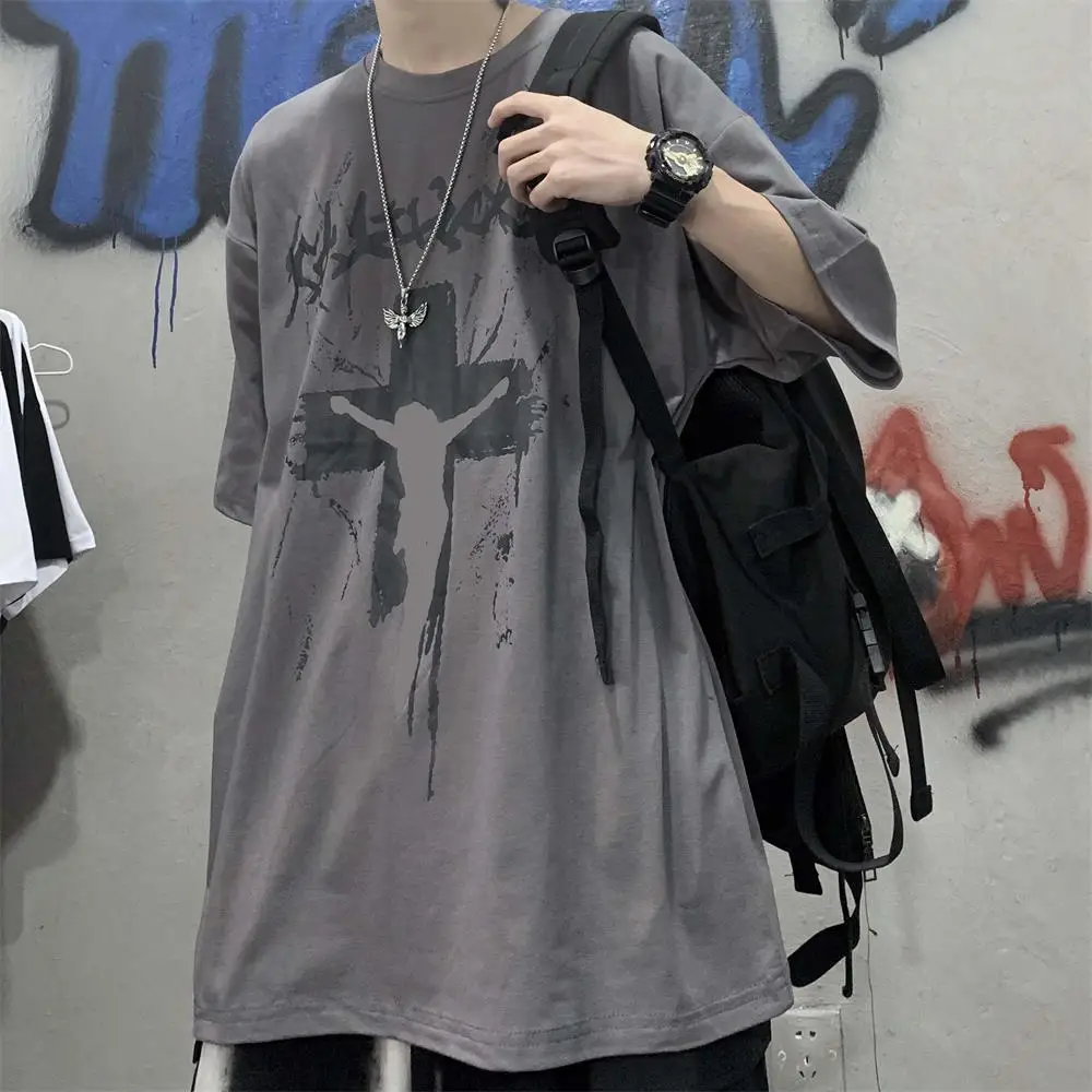 Аниме футболка Манга размера плюс лето свободного принт Ангел аниме