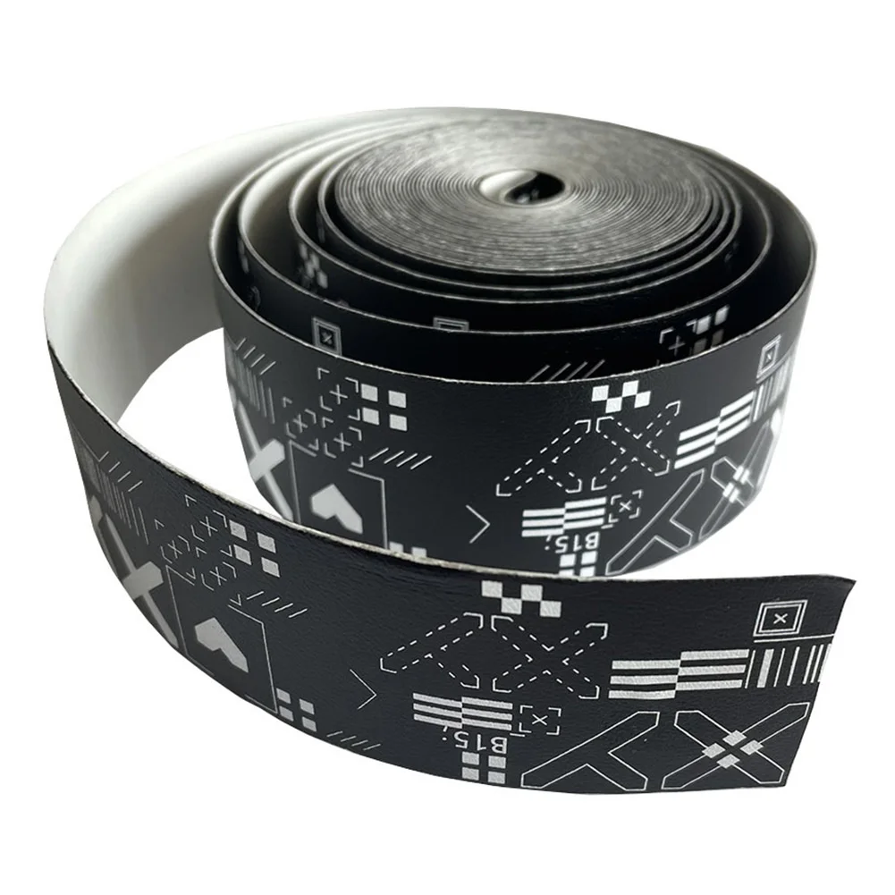 

500cm Premium Tennis Racket Head Protection Tape Durable Easy To Apply And Remove Dry PU Black/White Tennis Accessories