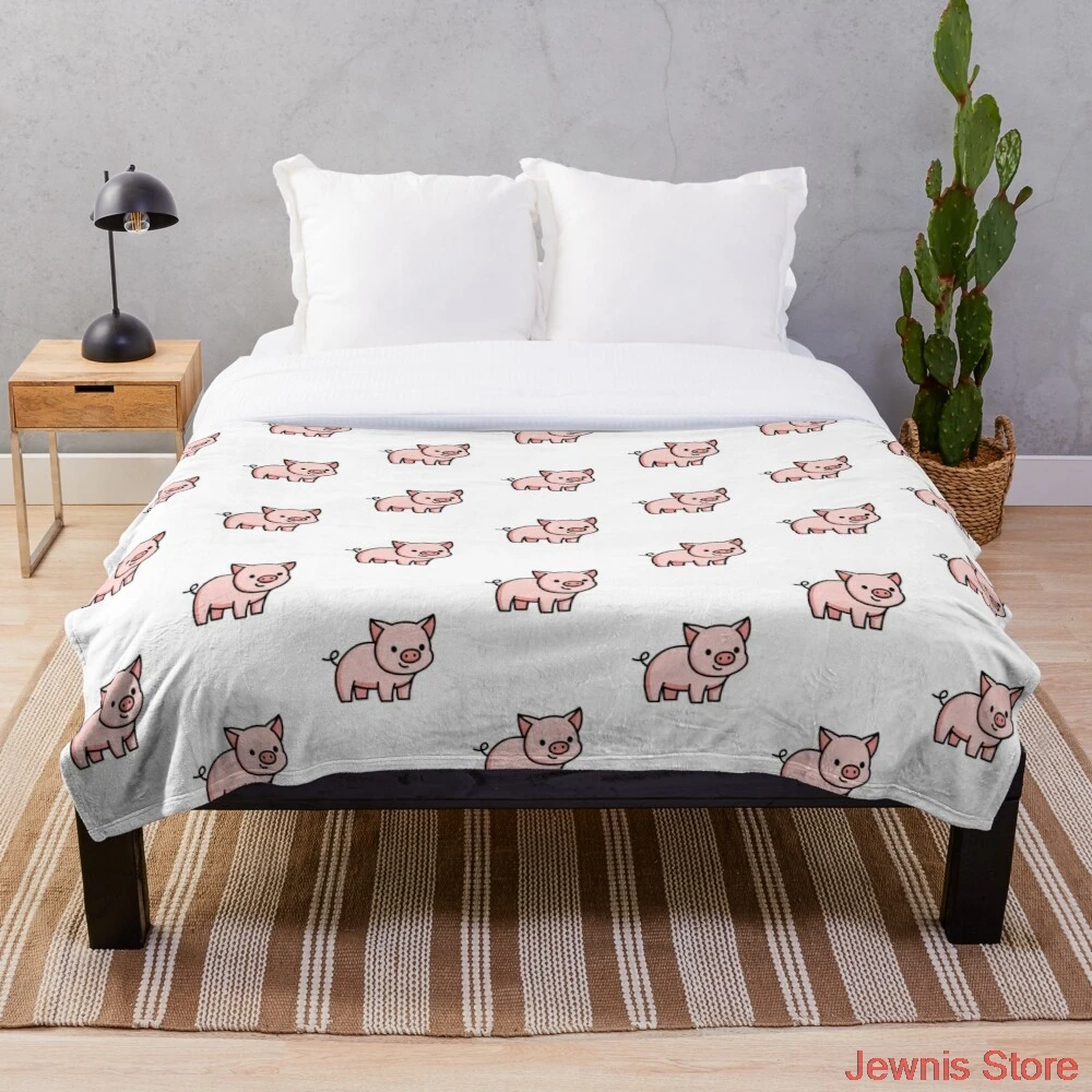 

Pig Throw Blanket Super Soft Printing Family Car and Sofa Bed throws Summer Office Quilts