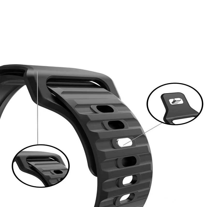 Sport Band For Apple Watch 8 7 Series 44MM 45MM Soft Silicone Rubber Watchband Strap For iWatch 6 5 4 3 2 1 42MM 49MM Bracelet