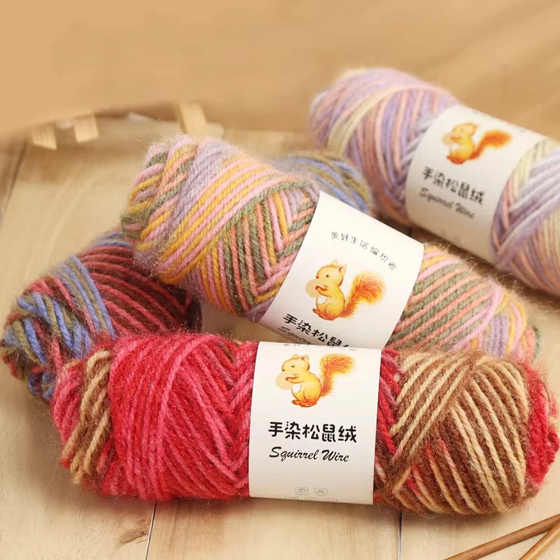 75 г/рулон пряжа с длинными волосами белка мягкая теплая шерстяная кашемировая