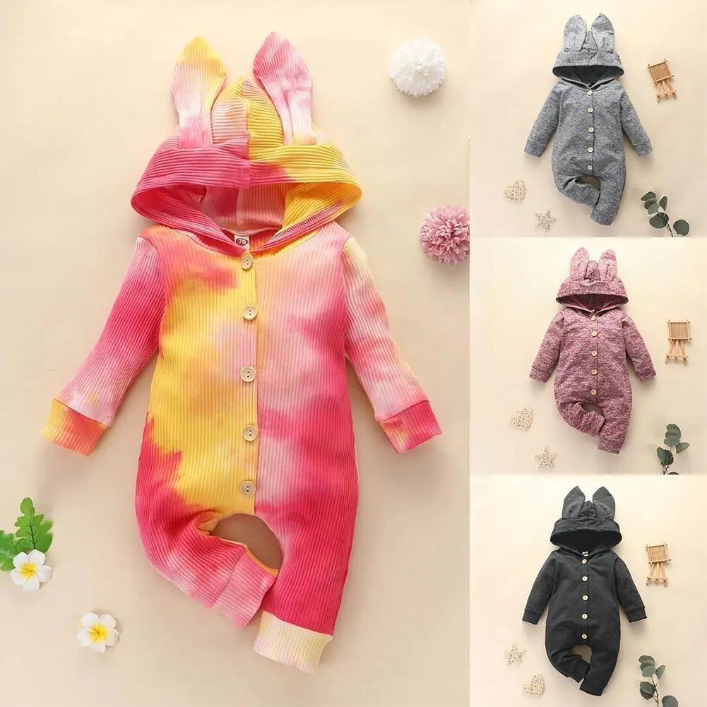 

Baby Jumpsuit Hooded Baby Rompers Autumn Baby Long 0-24m Clothes Romper Fashion Warm Boy Baby Sleeve Baby Spring Cotton N7l1