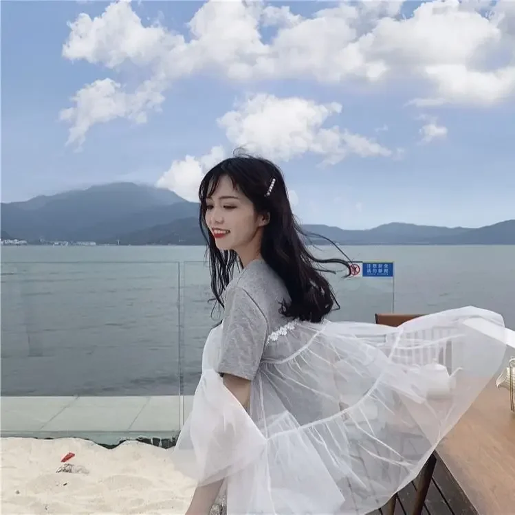 Женские футболки летняя сетчатая простроченная свободная футболка с коротким