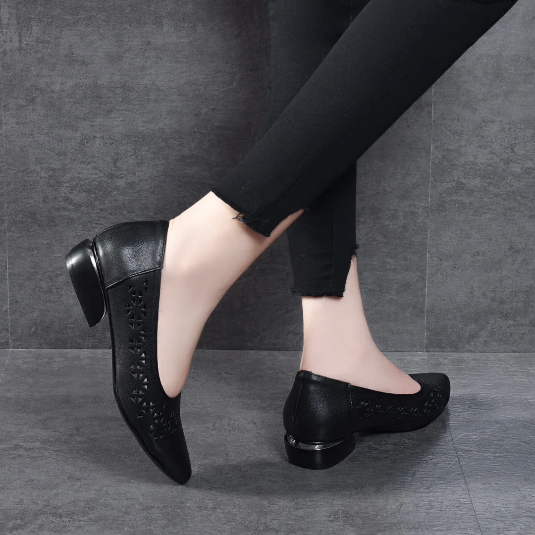 Мокасины из воловьей кожи на плоской подошве весну и лето