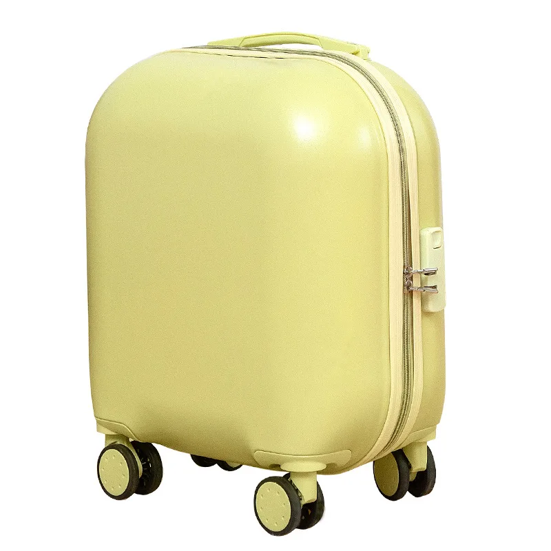 

18 Inch Girls PC Rolling Luggage lock BusinessTravel Bags for Women Carry on Spinner Trolley Suitcase On Wheels