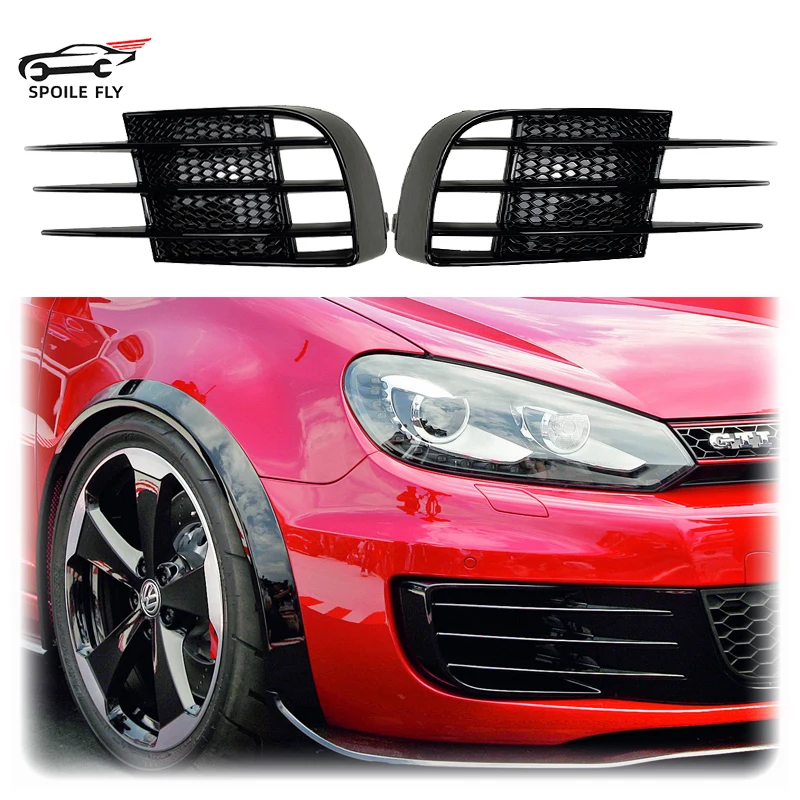 

2008 To 2013 Fog Lamp Light Cover Sport For VW Volkswagen Golf 6 MK6 VI GTI GTD R20 R Front Fog Light Shrouds Bumper Grille