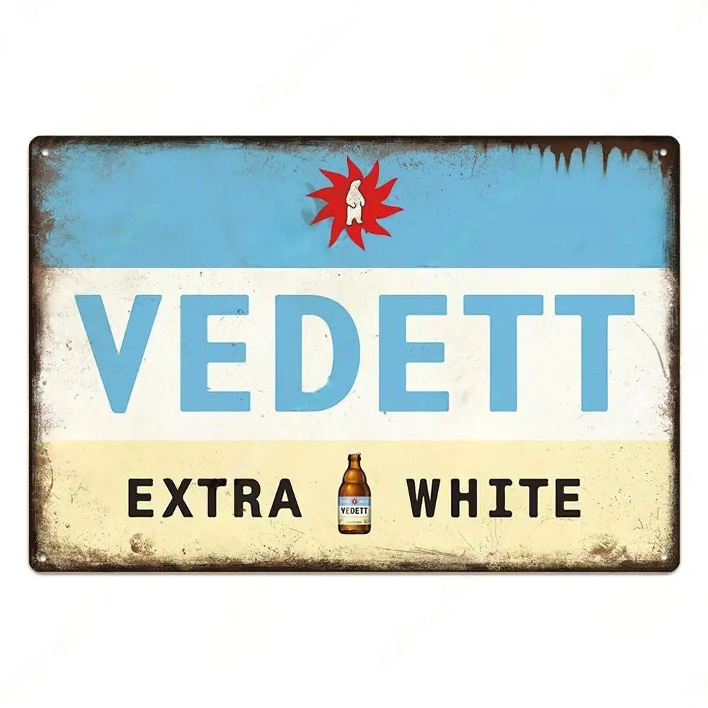 

Металлическая табличка с брендом пива