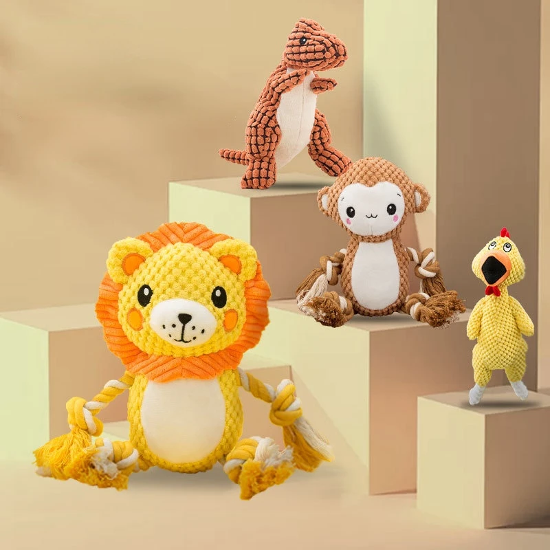 

Pet Chewing Animals Donkey Shaped Dog Bite Corduroy Plush Teething Puppy Toy for Small Dogs High Quality Pet Training Supplies