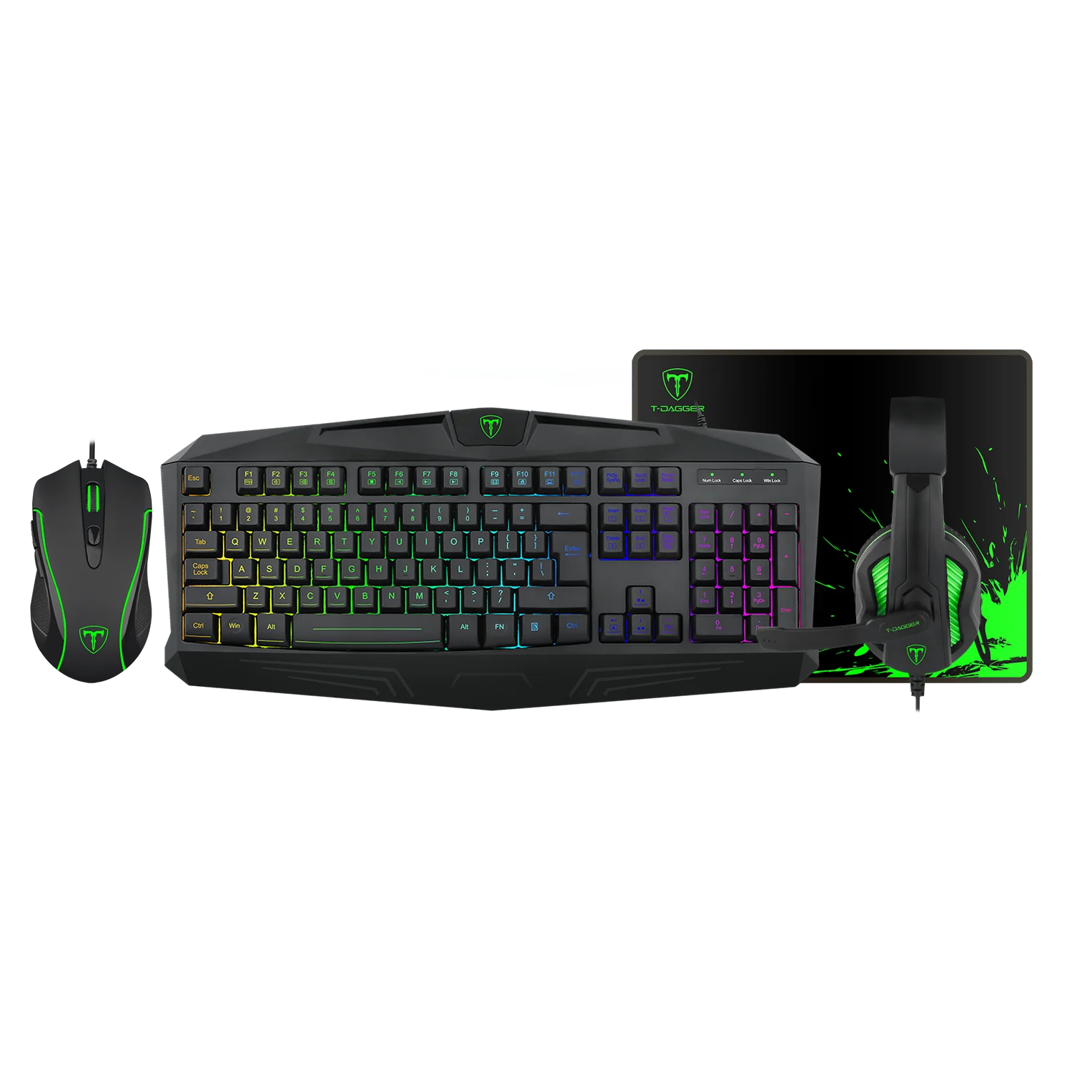 T-Dagger T-TGS003 USB RGB Computer Accessories Keyboard And Mouse Set Gaming Combos enlarge