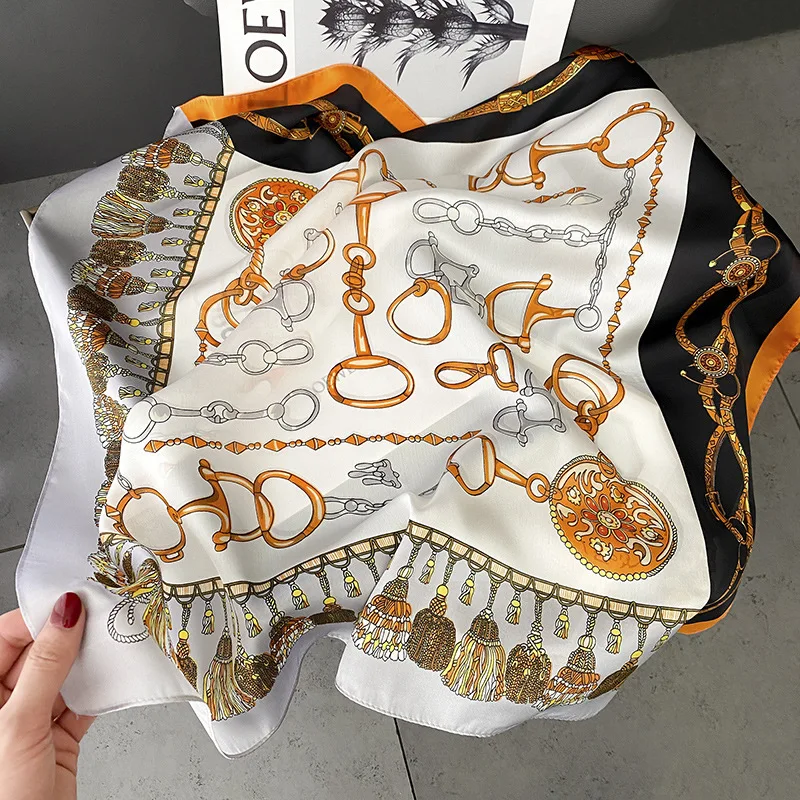 

Прямая поставка с фабрики, новый модный квадратный шелковый шарф, маленькие шарфы для шеи, Женская шаль Бандана