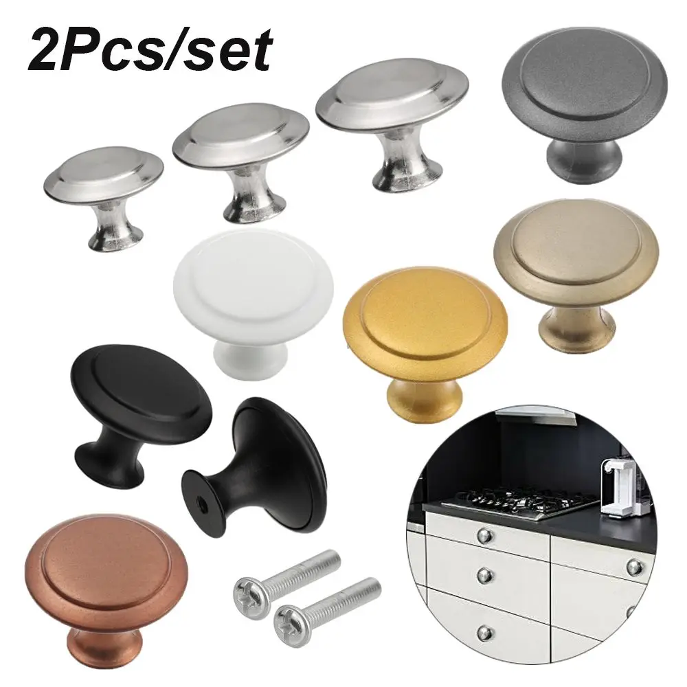 

2Pcs/Lot Fashion Round Shape Cabinet Pulls Drawer Knob Door Handle Wardrobe Pulls Furniture Fitting Cabinet Dresser Hardware