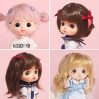 new 18 bjd wig pink golden mohair doll wigs soft cute braid hair doll special wig diy toys doll accessories