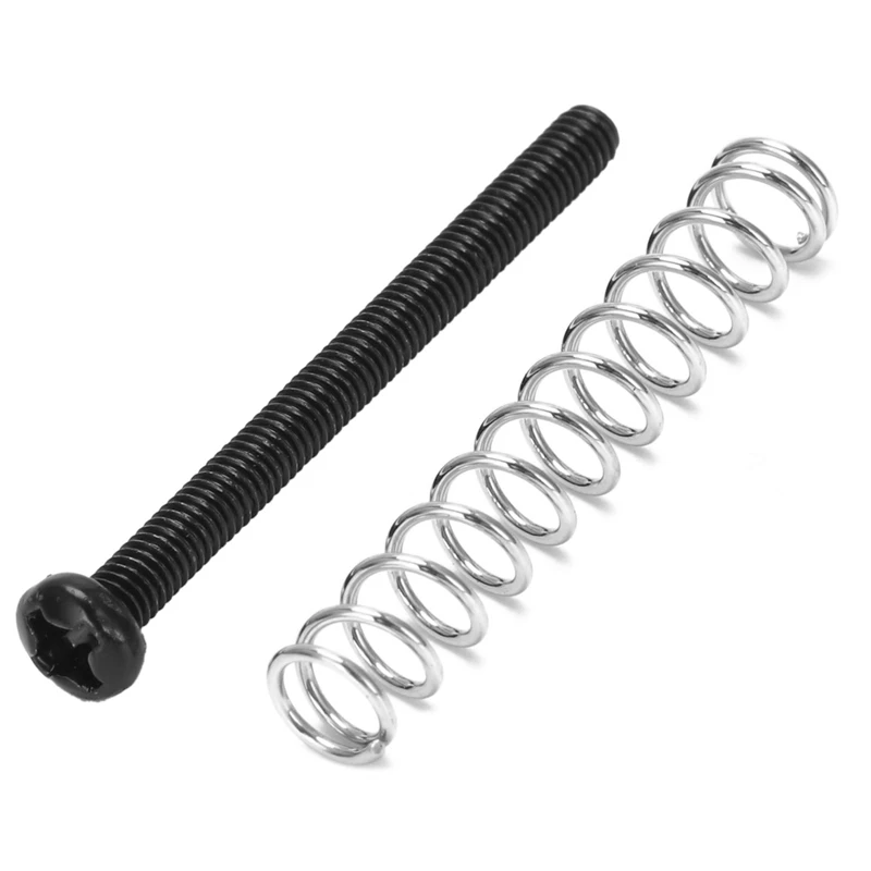 

32 Pcs M2.5X32MM Electric Guitar Humbucker Pickups Adjust Height Screw And Spring - Pitch 0.4Mm - Black