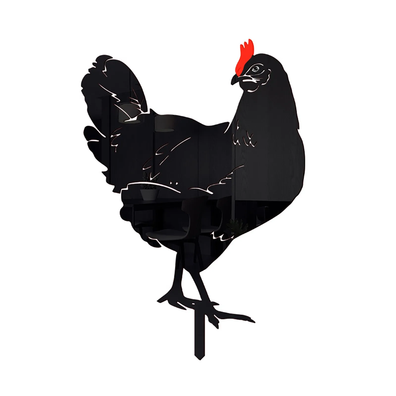 

House Number Lighted Sign Poultry Decoration Yard Animal Inserts Decoration Yard Decoration Acrylic Double Sided Printing Party