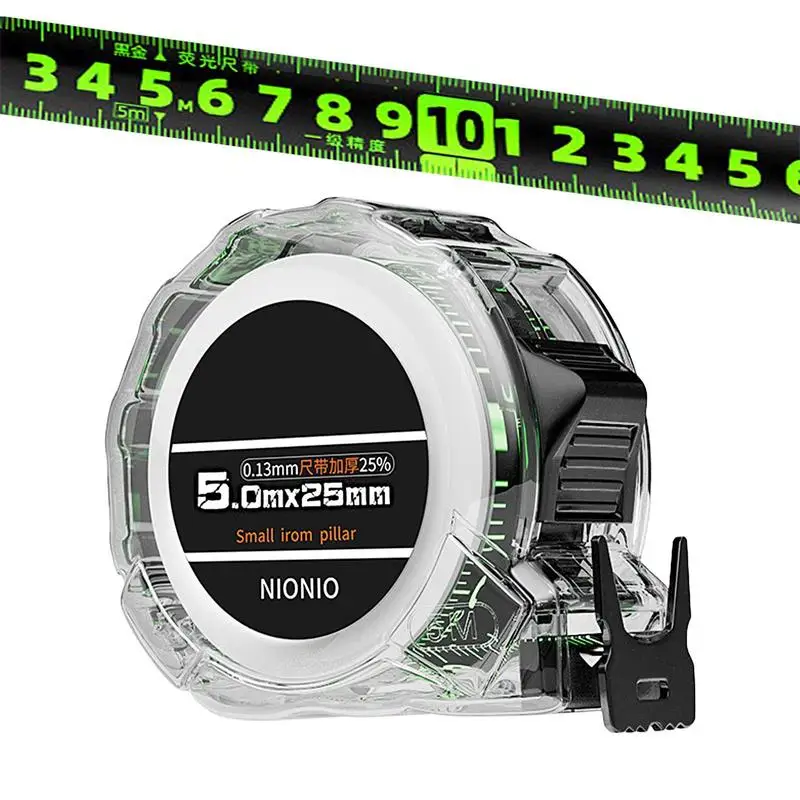 

Измерительная лента, выдвижная флуоресцентная стальная линейка, самоблокирующаяся Двусторонняя мерная лента с магнитным крючком для