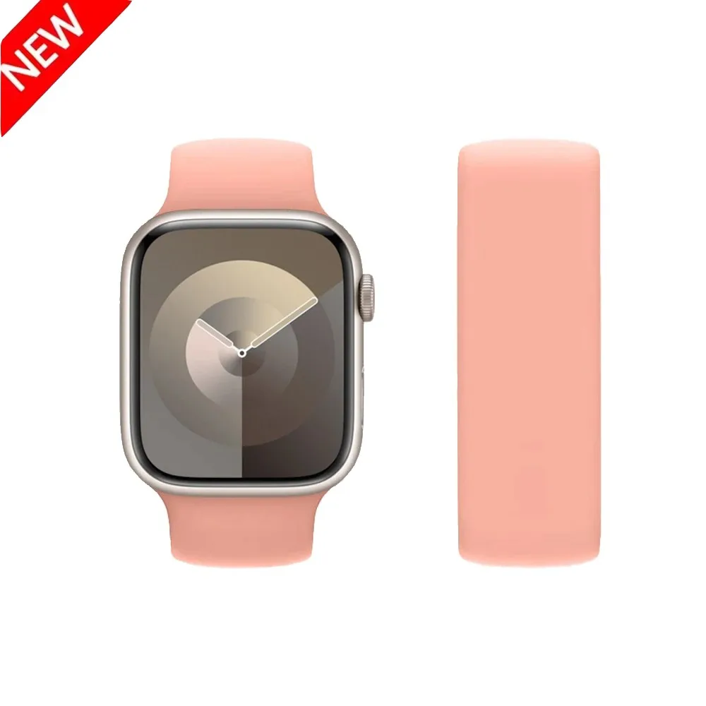 Фото Solo Loop силиконовый ремешок для Apple Watch Band 40 мм 44 мм 45 мм 41 мм 49 мм 38 мм 42 мм браслет iwatch series 9 8 7 6 se ultra 2 ремешок №1