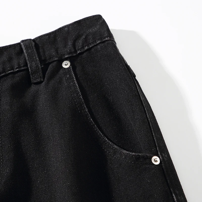 Black Baggy Jeans Men Fashion Casual Straight Jeans Men Streetwear Korean Hip Hop Loose Denim Pants Mens Trousers M-3XL