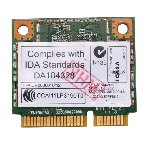 AR5B22 2,4/5 ГГц двухдиапазонная Wifi карта 802.11Ac Bluetooth 4,0 Беспроводная карта WLAN для Lenovo Y400 Y500 Y410P S215 U330 U4330