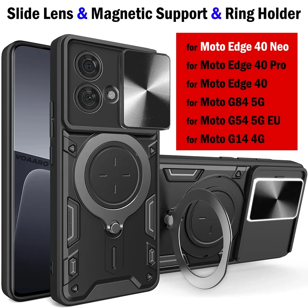 

Slide Lens Armor Funda for Motorola Moto Edge 40 Neo Pro 30 Fusion Ultra 20 Lite G84 G54 G14 G22 E32 G53 G13 G23 G73 Case Cover