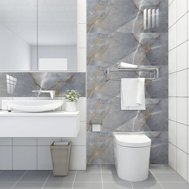 

10pc Marble Pattern Tiles Sticker Kitchen Backsplash Waterproof Bathroom Cupboard Home Decor Peel Stick Art Wallpaper Decals