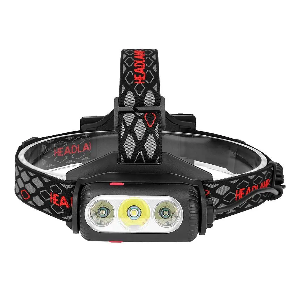 

8 Modes Head Lamp Light Night Caving Hiking Camping Flashlight