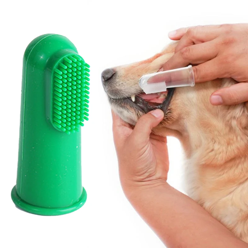 

10pcs Pet Toothbrush Super Soft Finger Toothbrush Dog Brush Bad Breath Tartar Teeth Care Tool Pet Cleaning Silicagel Supplies