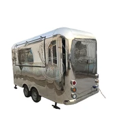 stainless steel food concession trailer mobile food truck customized coffee ice cream cart for sale europe