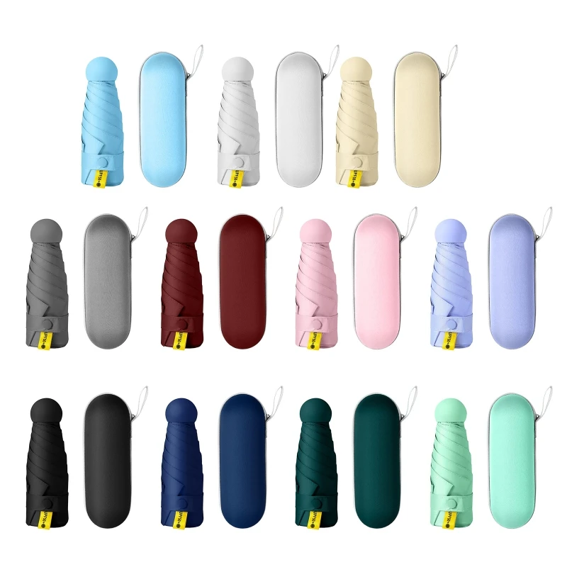 

Portable Windproof Sun Blocking Umbrella Parasol Small Compact Pocket Umbrella Outdoor Sun & Rain Weather Umbrella