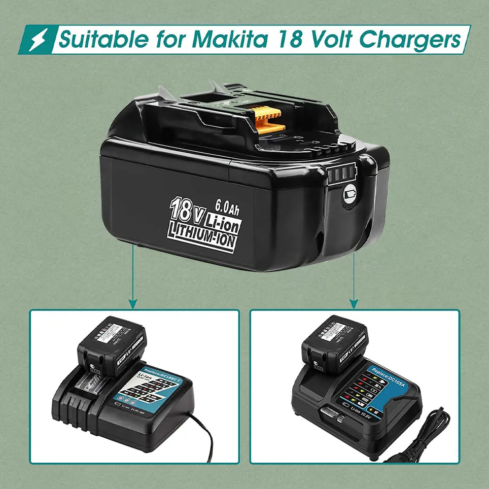 

2022 Makita 18V battery with LED indicator 18V LXT battery BL1860 BL1850 BL1850B BL1840 BL1840B BL1830 BL1830B BL1815