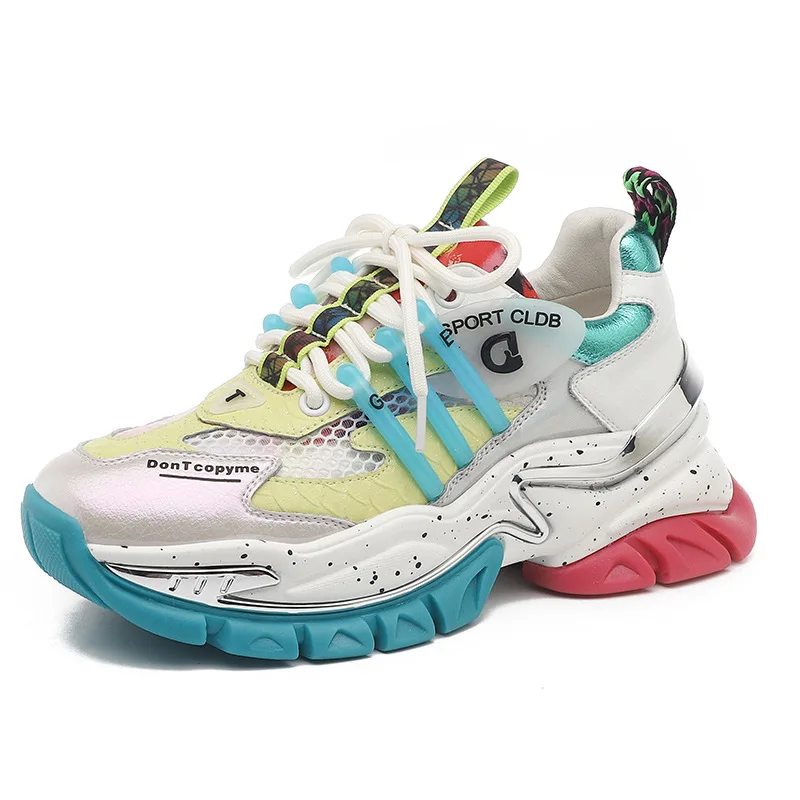 

Spring Sneakers Women Flat Platform Shoes Fashion Lace-up Breathable Casual Shoes Outdoor Sports Shoes