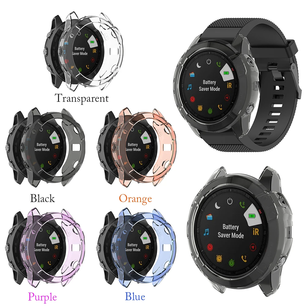 

Защитный чехол для смарт-часов Garmin Fenix 6X, мягкий чехол для часов из ТПУ, бампер, рамка, наручные Ремешки, аксессуары